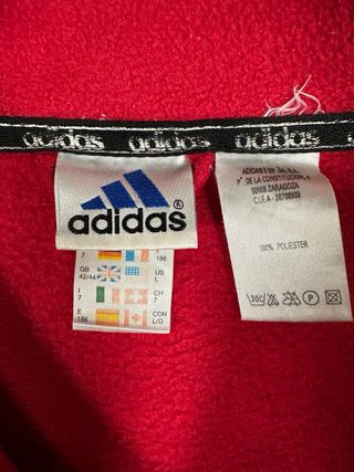 Chaqueta Polar Adidas Vintage Roja