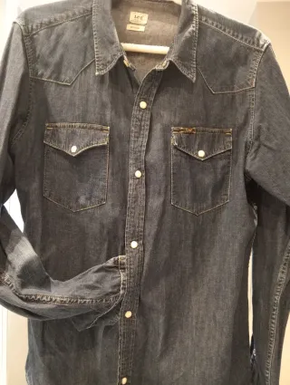 Camisa Vaquera Lee Hombre Azul