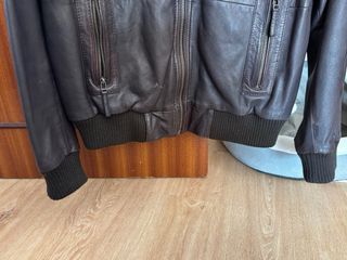 Cazadora Piel Marrón Oakwood Talla XL