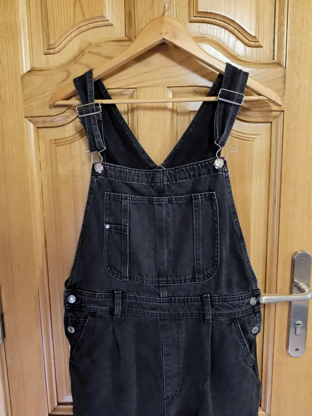 Peto vaquero negro mujer Talla L