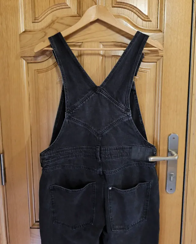 Peto vaquero negro mujer Talla L