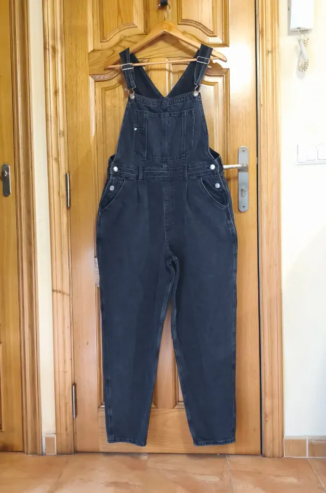 Peto vaquero negro mujer Talla L