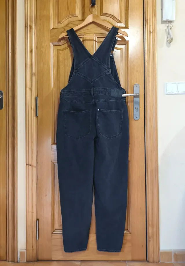 Peto vaquero negro mujer Talla L