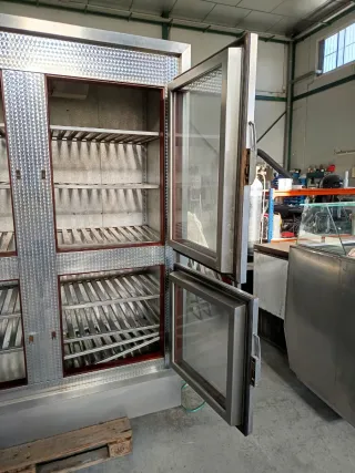 Cámara frigorífica vintage acero inoxidable