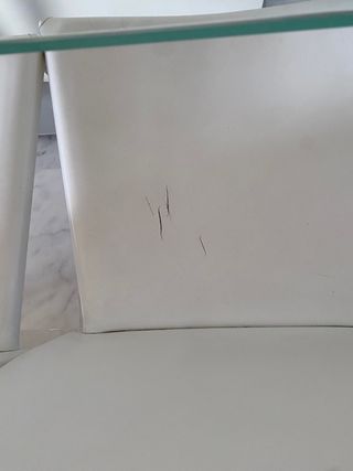 Conjunto 6 Sillas Comedor Piel y Metal.