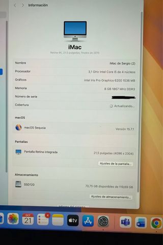 iMac 21.5 4K Finales 2015-ACEPTO CAMBIO POR IPAD