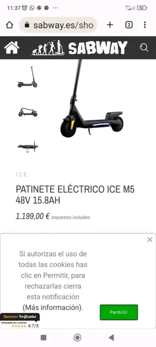 Patinete ICE M5 Dual Motor 1000W