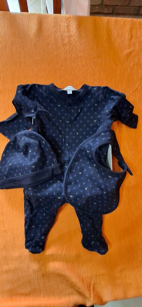 Tutina Emporio Armani 3 pezzi neonato