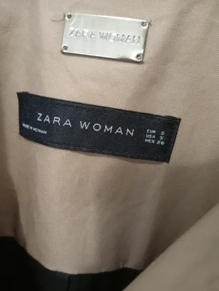 Gabardina Zara Woman Talla S Beige