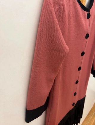 Vestido corto Twin Set negro y rosa