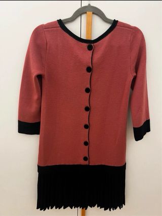Vestido corto Twin Set negro y rosa