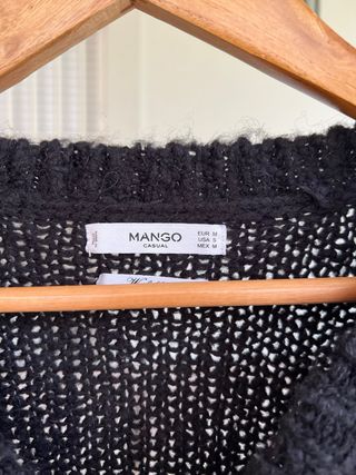 Jersey Mango Rayas Beige y Negro Talla M