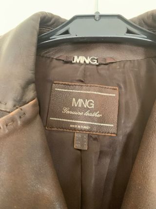 Chaqueta Piel MNG VITER Marrón
