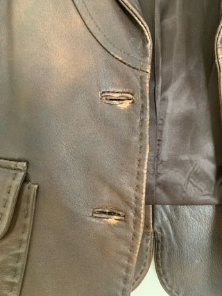 Chaqueta Piel MNG VITER Marrón