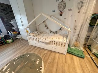 Cama casita infantil con nido