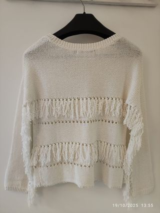 Jersey Berenice Blanco Talla S Flecos