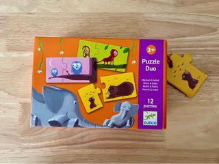 Puzzle Djeco Duo Mamá & Bebé 12 piezas