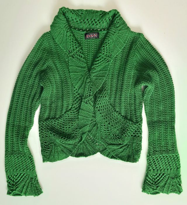 Chaqueta de punto verde