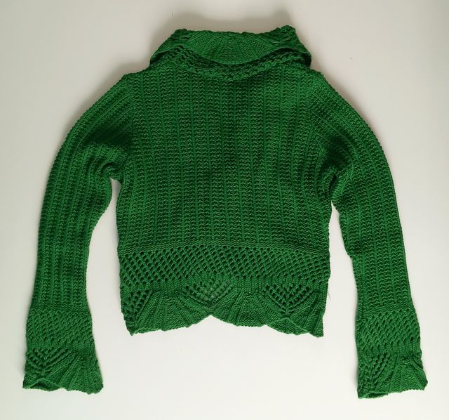 Chaqueta de punto verde