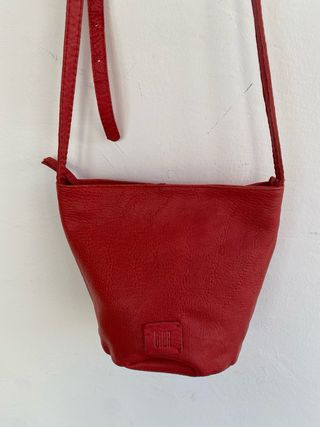 Bolso de piel rojo BIBA