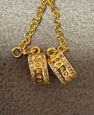 Pulsera Pandora Dorada 19cm con Cierre Brillante