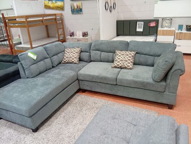 Sofá Rinconera Gris Tela