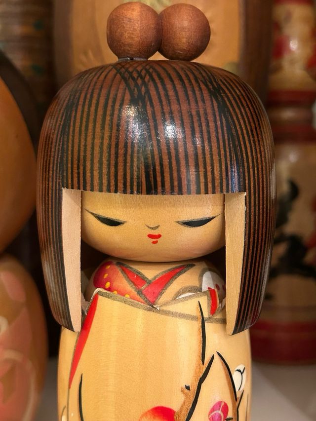 Kokeshi Kojyo Tanaka bambola in legno - 15 cm