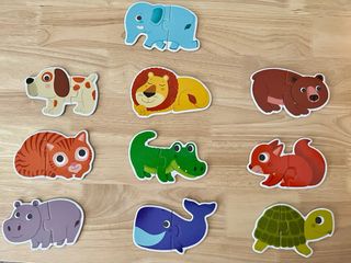 Puzzle Djeco Duo animales 10 piezas