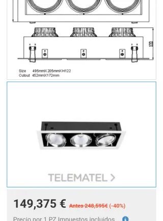 Foco LED Orientable 60W (3x20W)