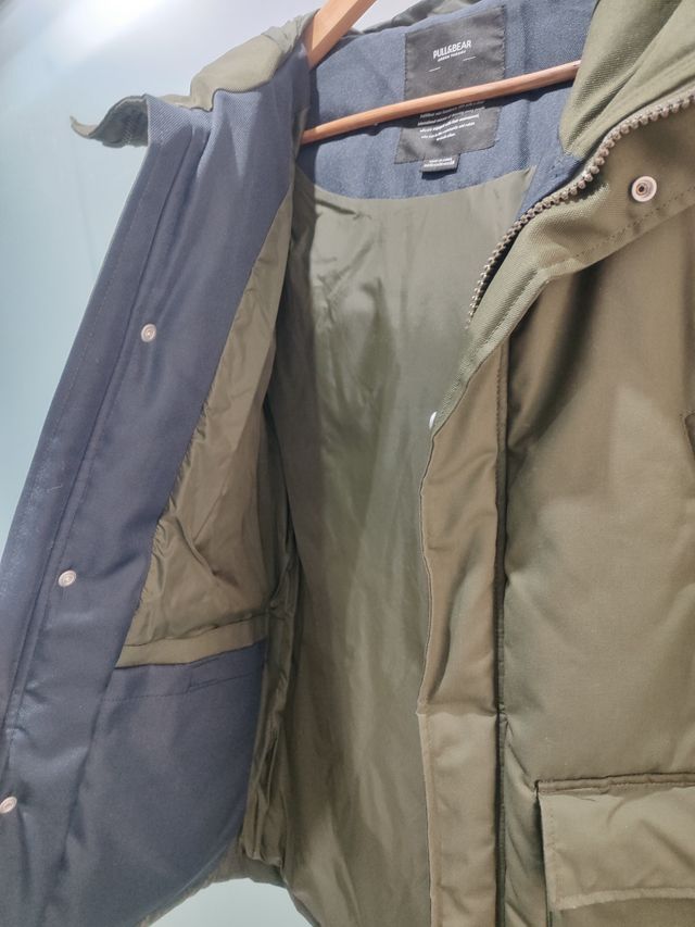 Abrigo Hombre Pull&Bear Verde Talla M