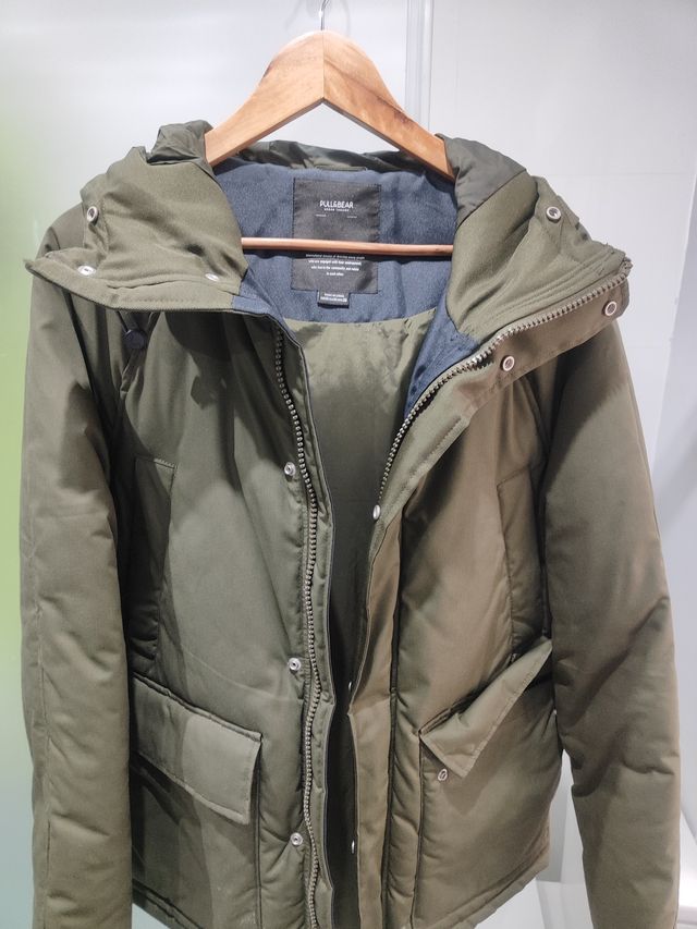 Abrigo Hombre Pull&Bear Verde Talla M