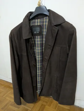 Chaqueta de piel vuelta marrón