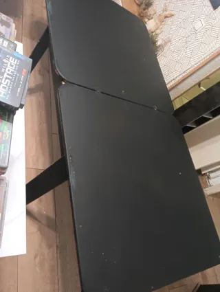 Mesa de comedor extensible madera negra