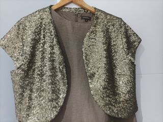 Traje de ceremonia ZENDRA Verde y dorado