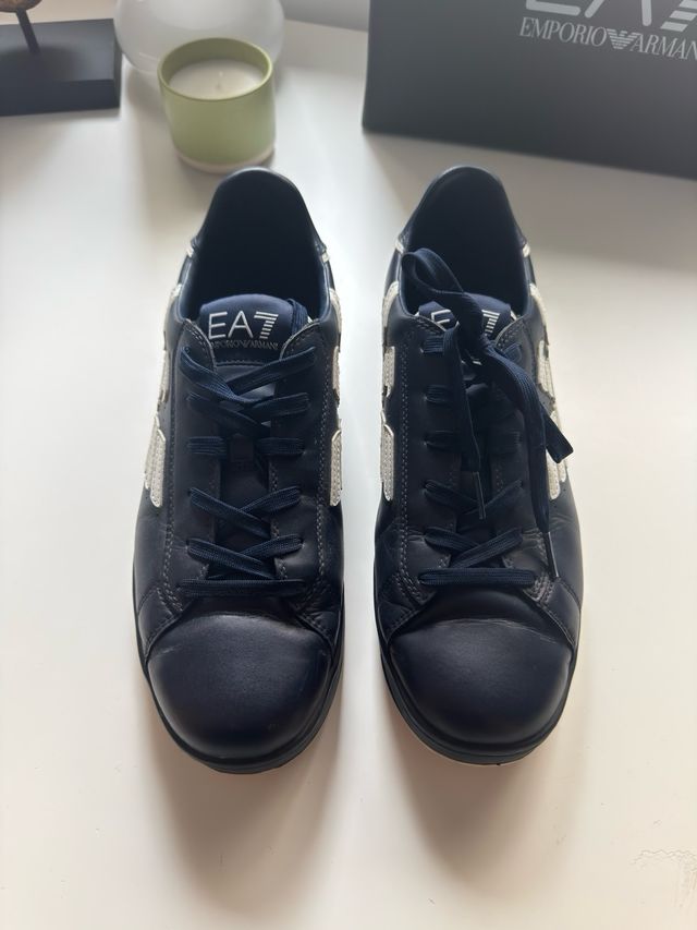 Zapatillas Emporio Armani Azul y Blanco