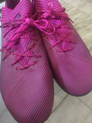 Botas de fútbol Adidas 46 rosas y grises