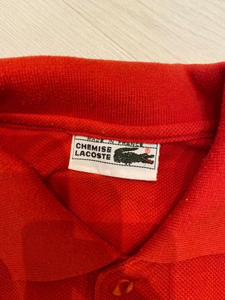 Polo Lacoste Rojo Talla L

