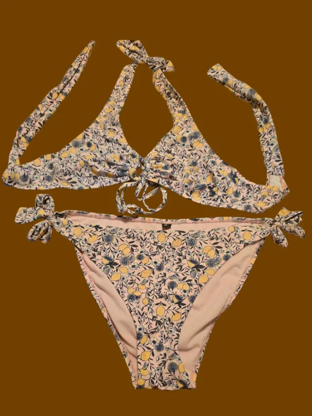 Bikini estampado floral mujer talla L