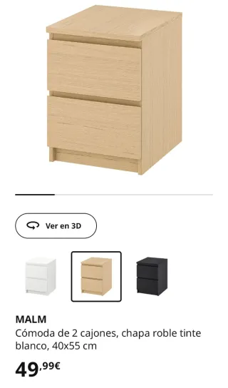 2 Cómodas MALM 2 cajones (precio por unidad)