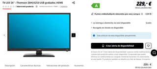TV Thomson 26"