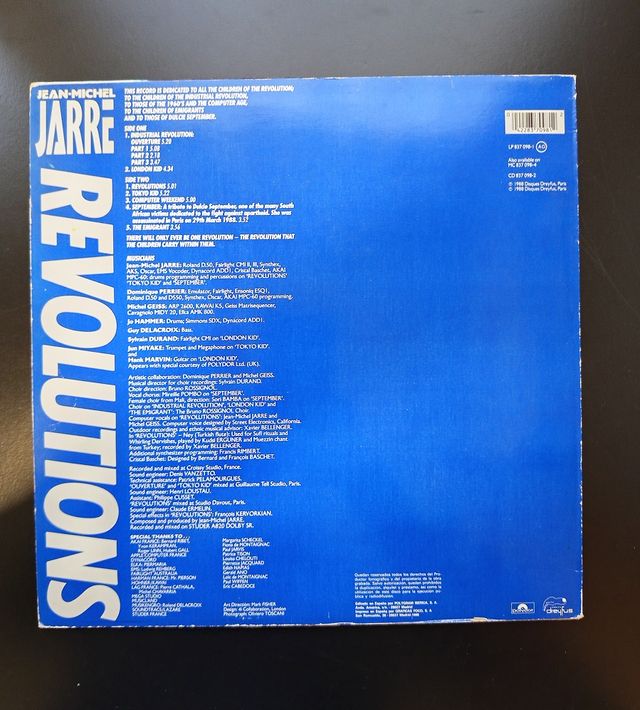 Jean-Michel Jarre - Revolutions LP Vinilo