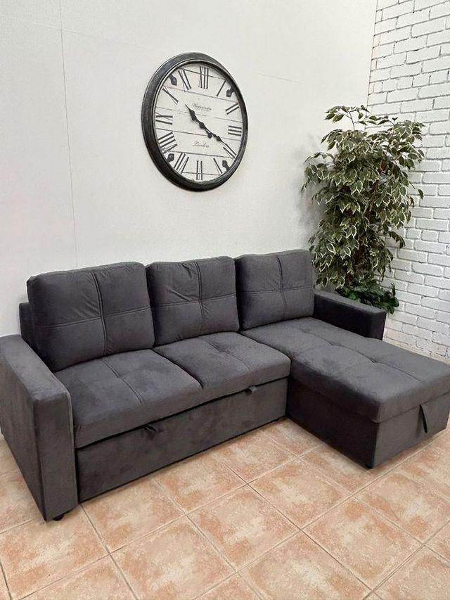 Sofá Cama Reversible Gris Nuevo - Envio GRATIS