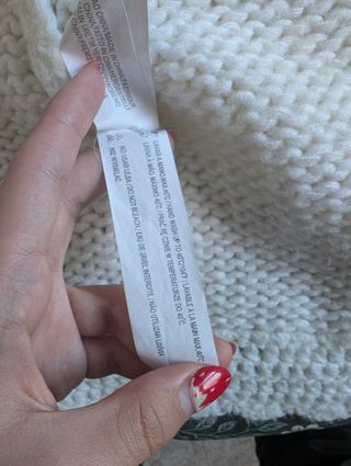 Chaqueta Cárdigan de punto blanca invierno talla M