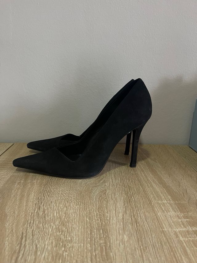 Zapatos Salón Zara Efecto Ante Talla 39