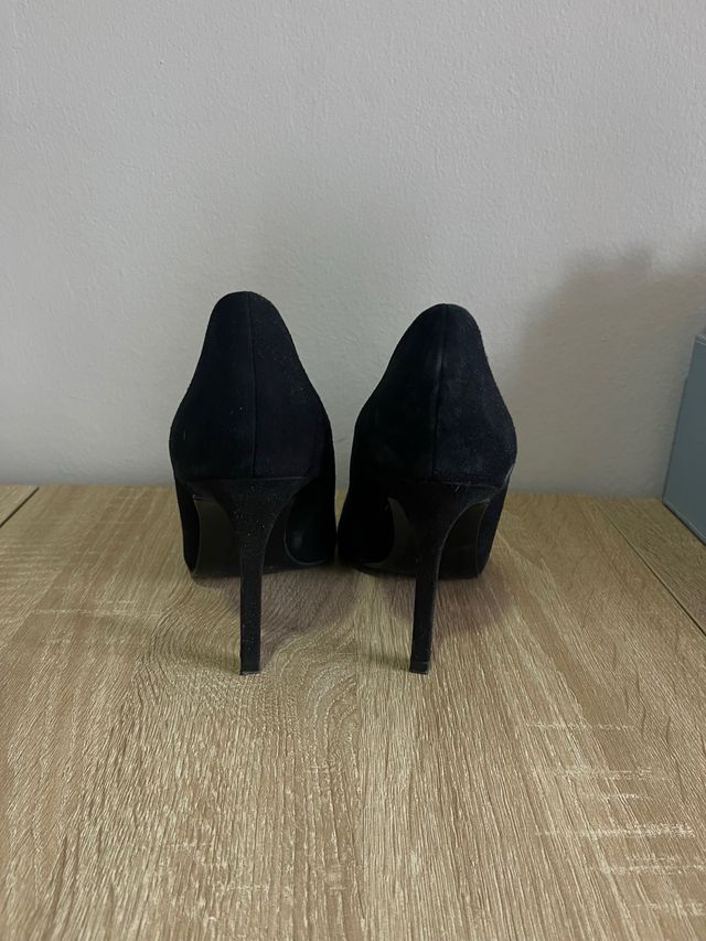 Zapatos Salón Zara Efecto Ante Talla 39