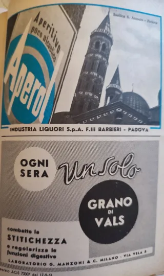 Pubblicità vintage Aperol - Industria Liquori 1955