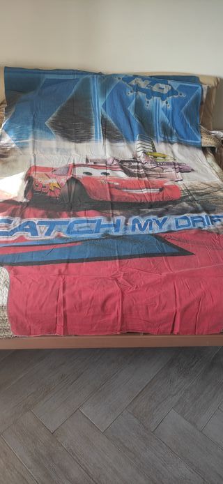 Copripiumone Drifting Cars Blu/Bianco