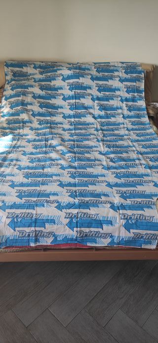 Copripiumone Drifting Cars Blu/Bianco