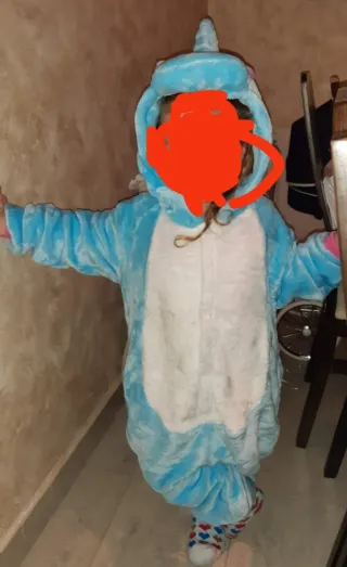 Pijama Disfraz Unicornio Niñ@ Azul
