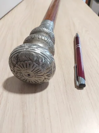 Bastón antiguo plata/peltre 1920